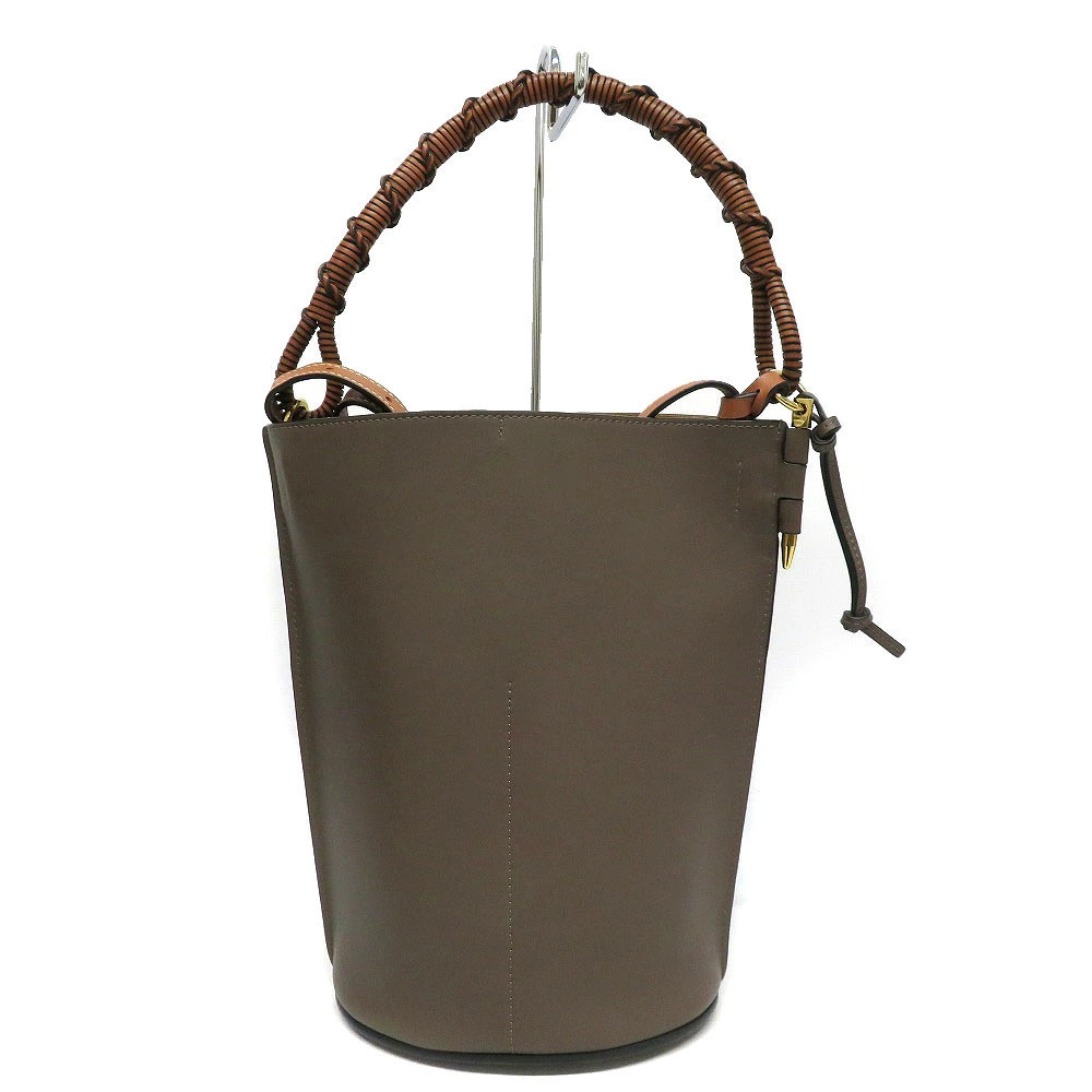 Loewe Brown Bucket Gate Calfskin Bag Handbag Shoulder